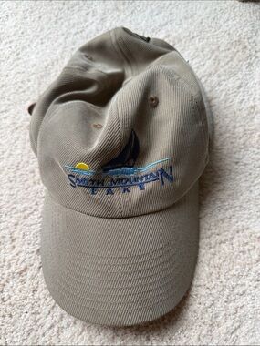 PING Tan Corduroy Baseball Hat with Brown Strap